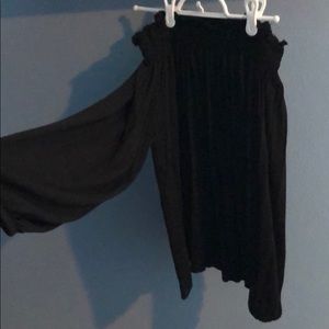 Off the Shoulder Black Long Sleeve